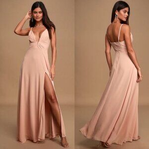 Lulus | Dance With Me Blush Sleeveless Maxi Dress